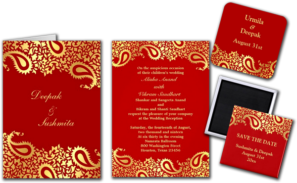 Hindu Wedding Invitation Set PNG