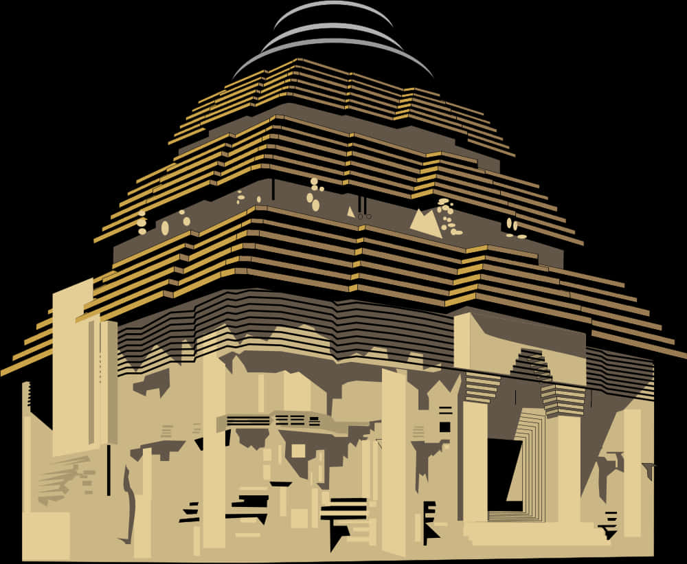 Hindu_ Temple_ Artistic_ Representation PNG