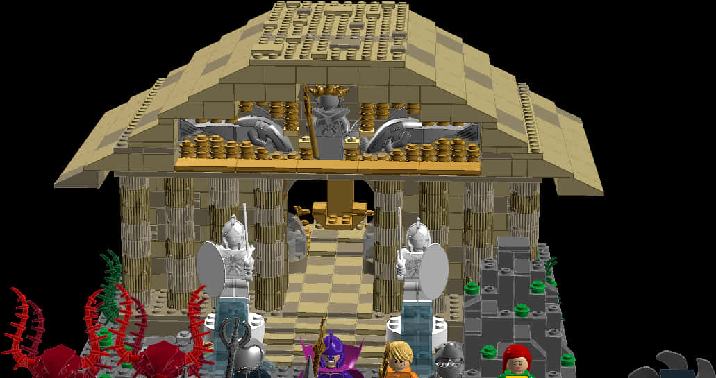 Hindu_ Temple_ Lego_ Structure PNG