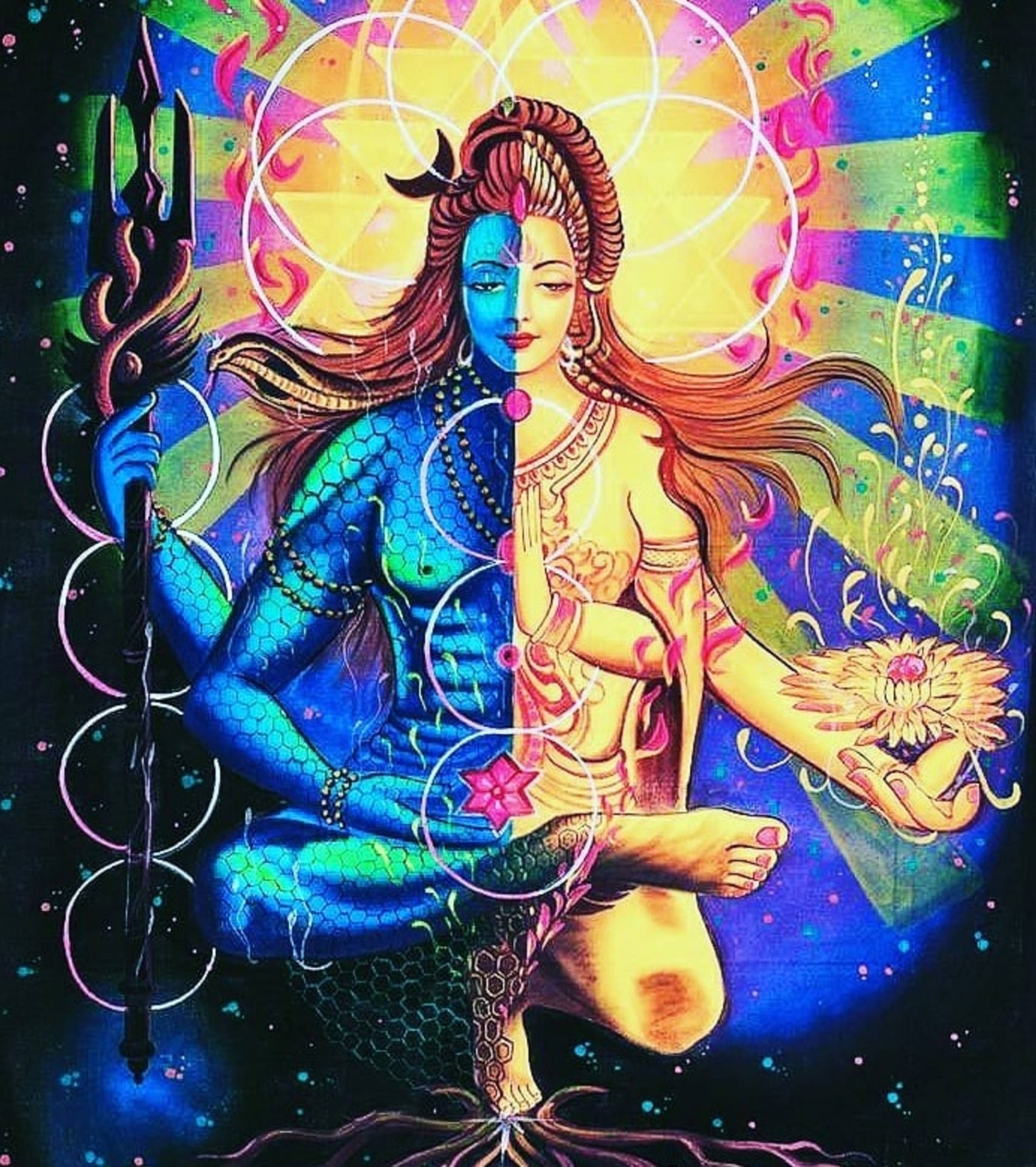 Hinduistisk Tro På Shakti-guddommen Wallpaper