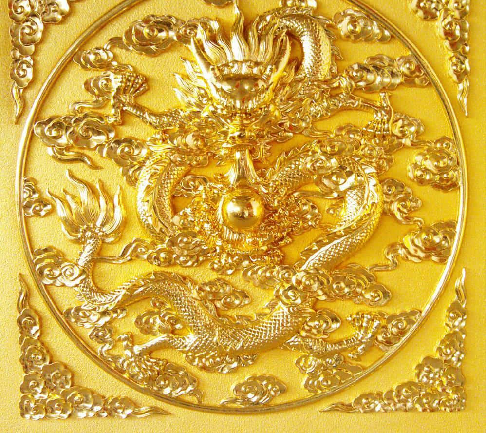 Hintergrundbildmit Goldenem Drachen