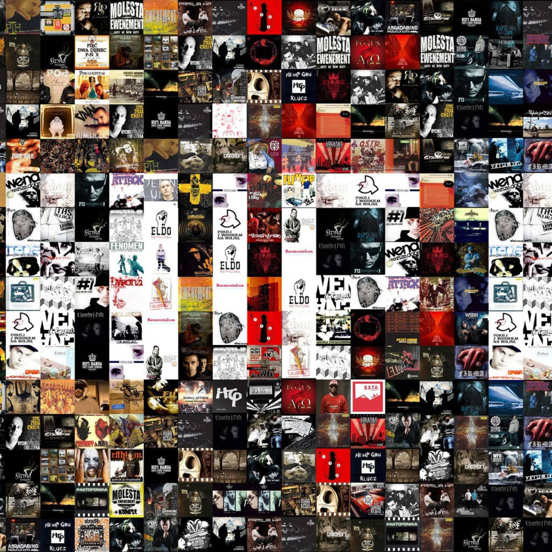 Hip Hop Album Covers Collage Wallpaper