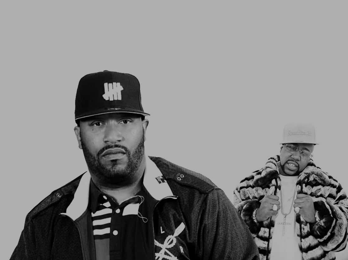 Hip Hop Artist Dual Portraits Wallpaper