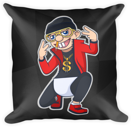 Hip Hop Character Cushion Design PNG