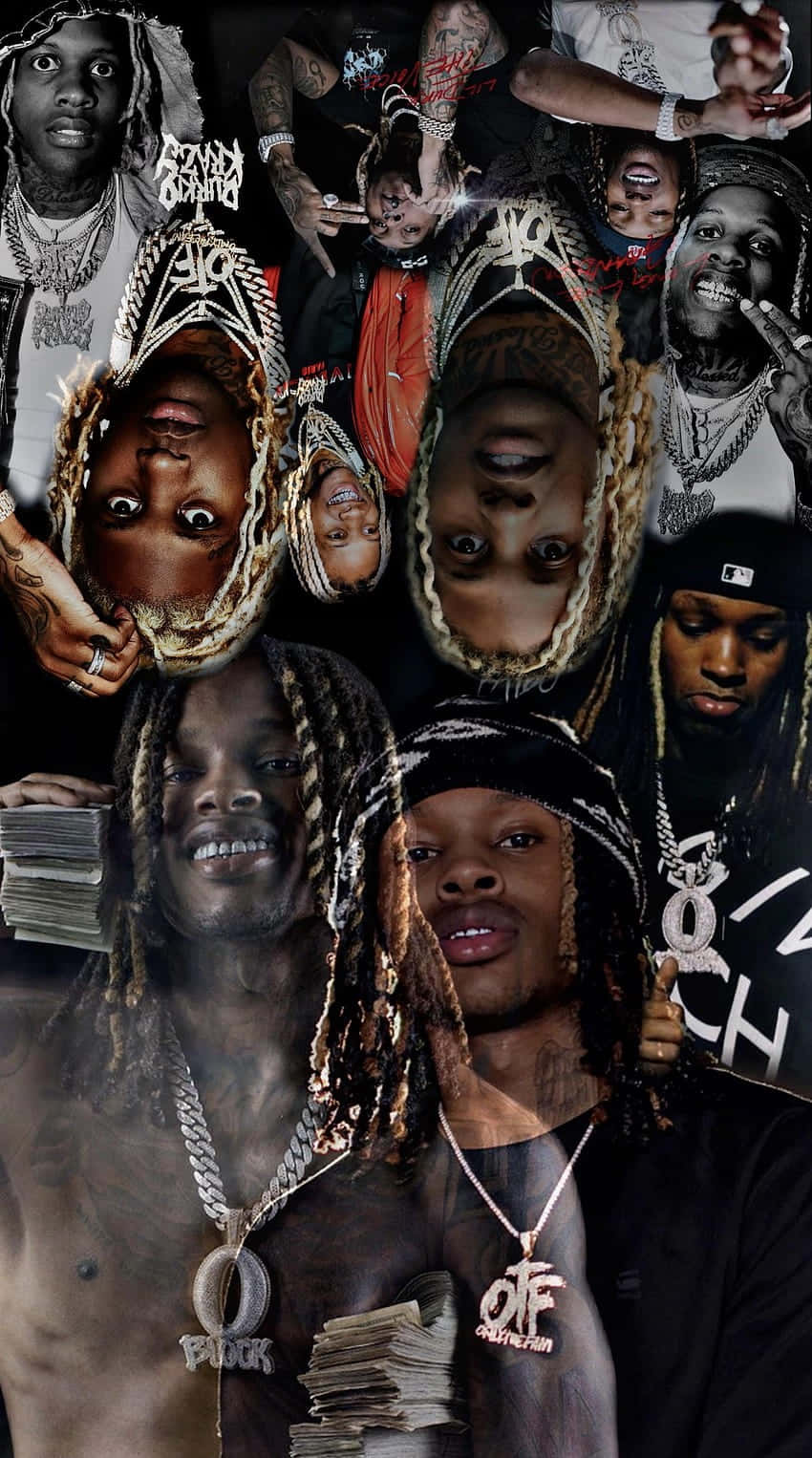 Hip Hop Collage_ Montage Of Rappers Wallpaper