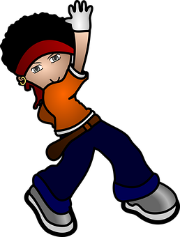 Hip Hop Dancer Cartoon PNG