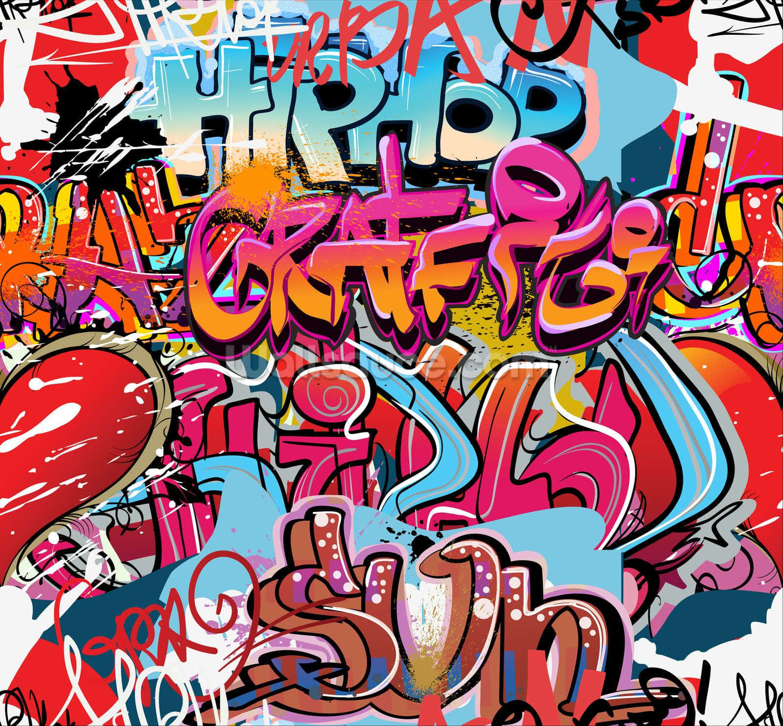 Elgraffiti De Colores Brillantes Representa El Verdadero Arte Del Hip Hop. Fondo de pantalla