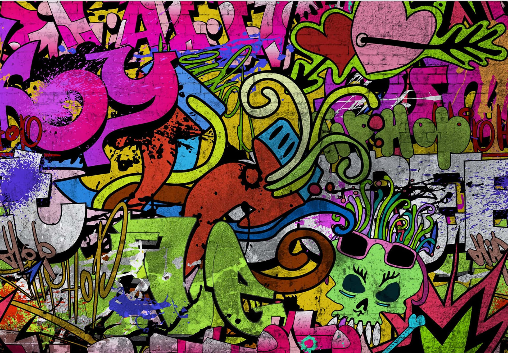 "Aesthetic Expression Through Graffiti - Hip Hop Style" Wallpaper