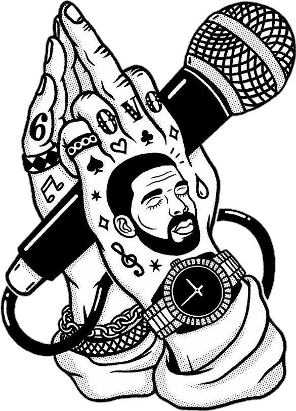 Hip Hop Icon Drake Illustration PNG