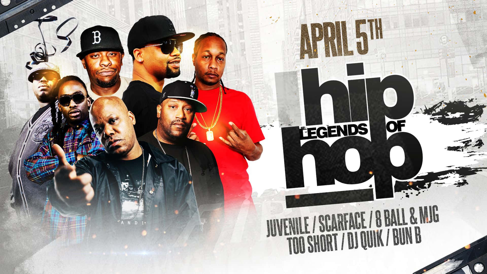 Hip Hop Legends Concert Promo Achtergrond