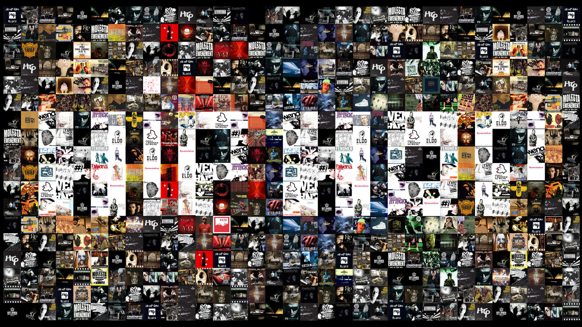 A Collage Of Pictures Of The Word Hip Hop Wallpaper