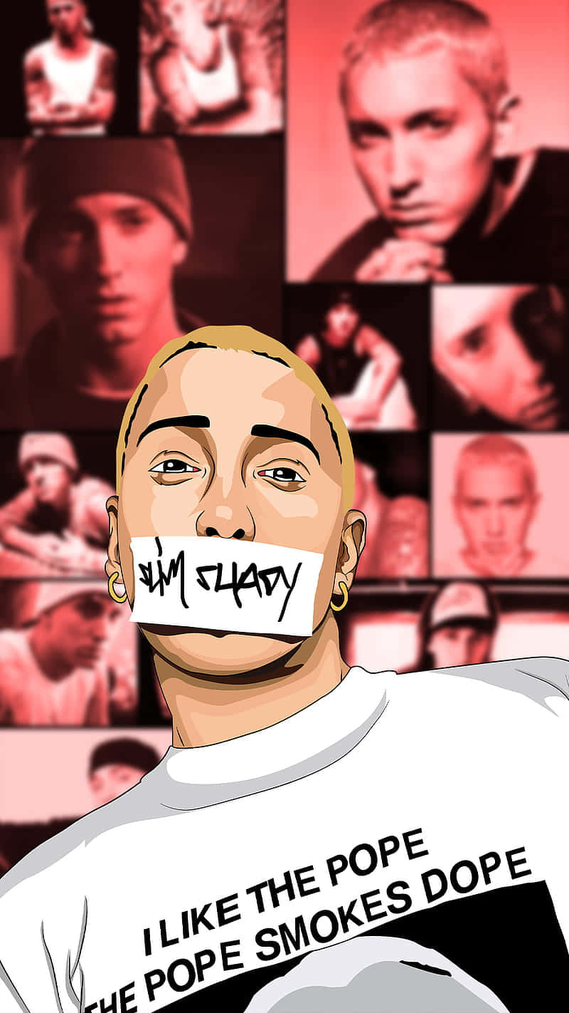 Hiphop-legender: Busta Rhymes, Eminem Och Pitbull. Wallpaper