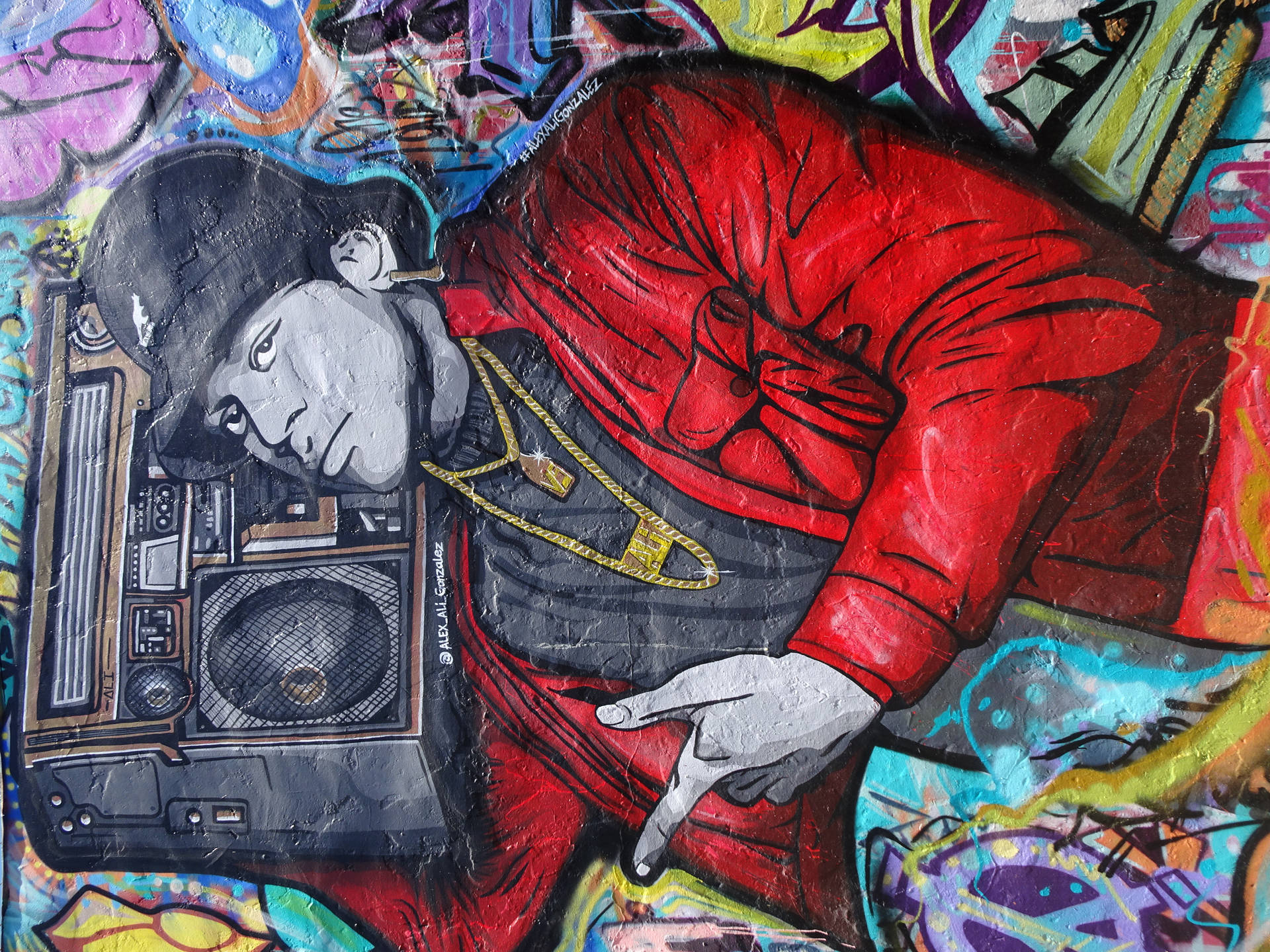 Hip-hop Stereo Man Street Art