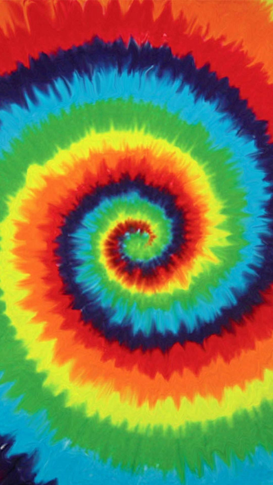 Hippie Coloured Tie-dye Swirl Wallpaper