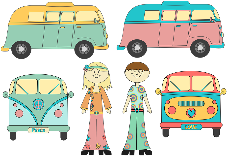 Hippie Culture Illustration PNG