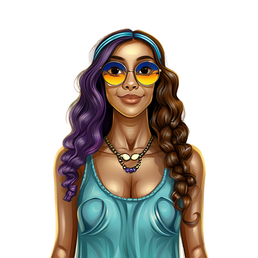 Hippie Lifestyle Illustration Png 24 PNG