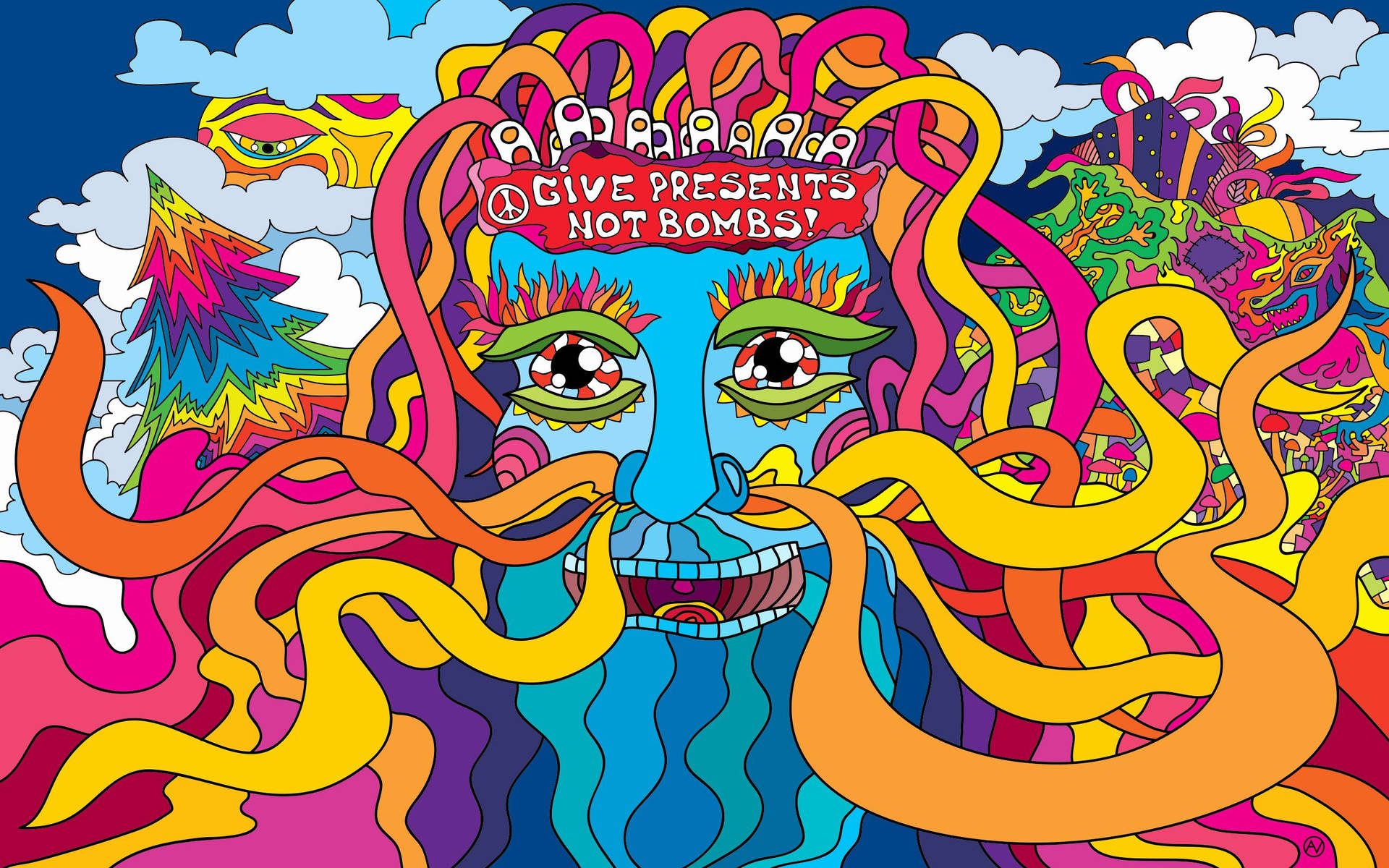 Hippie Psychedelic 4k Wallpaper