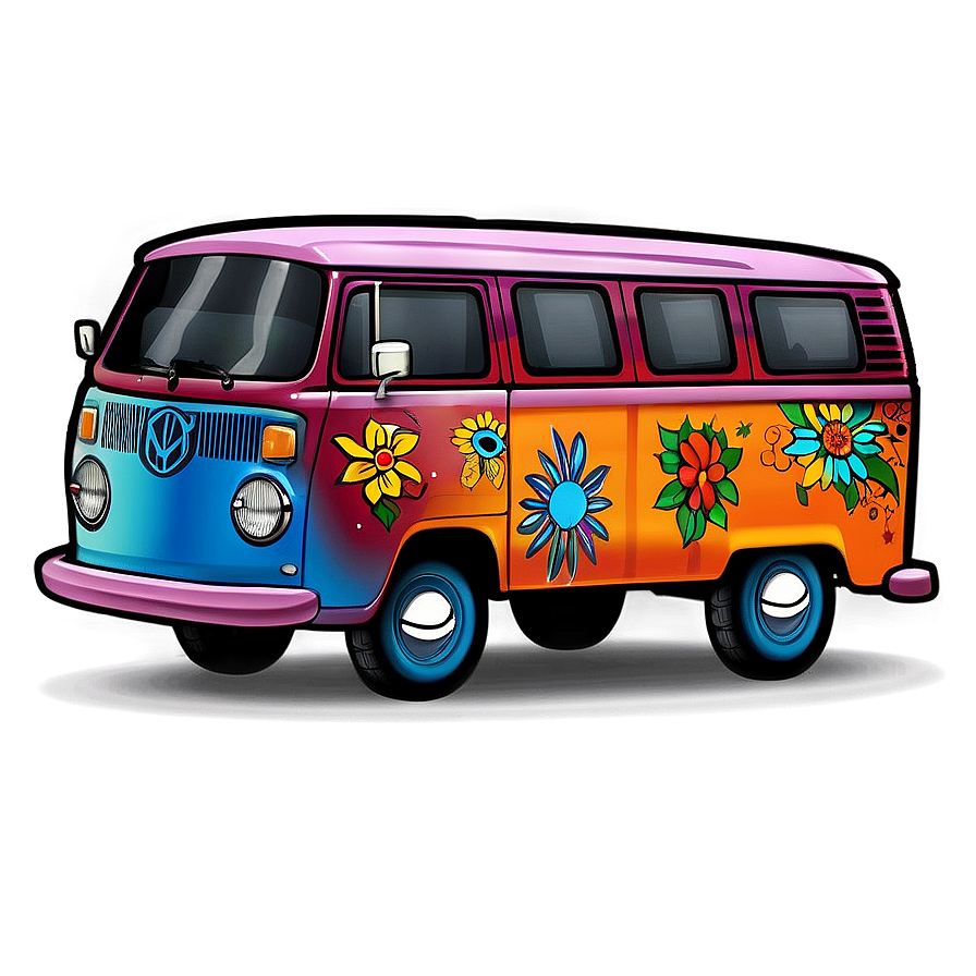 Download Hippie Van Cartoon Png 06202024 | Wallpapers.com