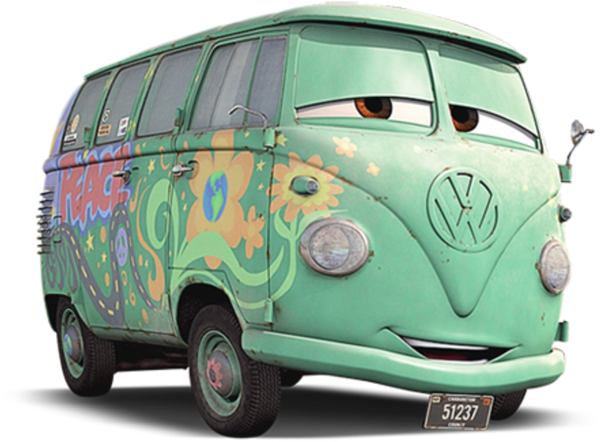 Hippie Van Character PNG