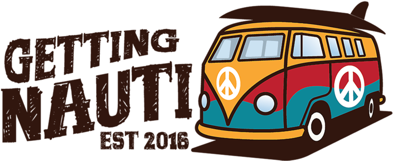 Hippie Van Getting Nauti Logo PNG