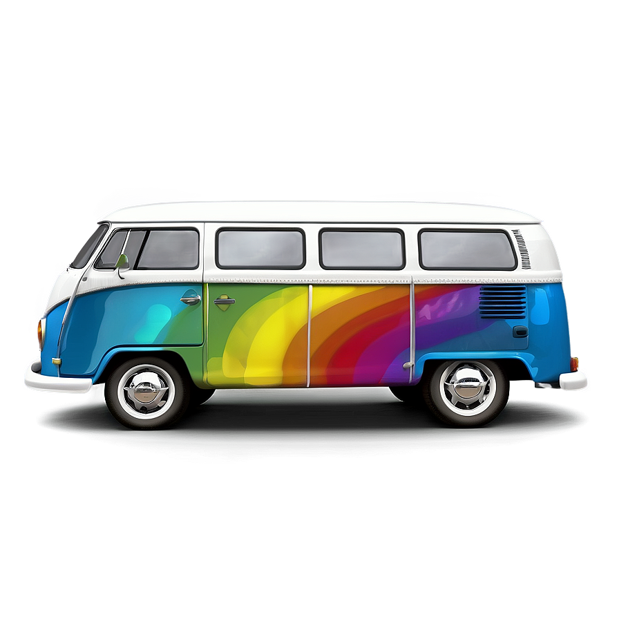 Hippie Van Illustration Png 06202024 PNG