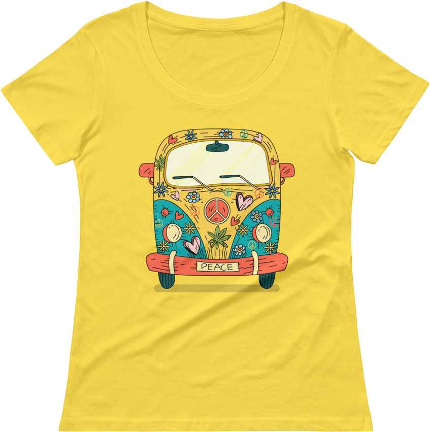 Hippie Van Tshirt Design PNG