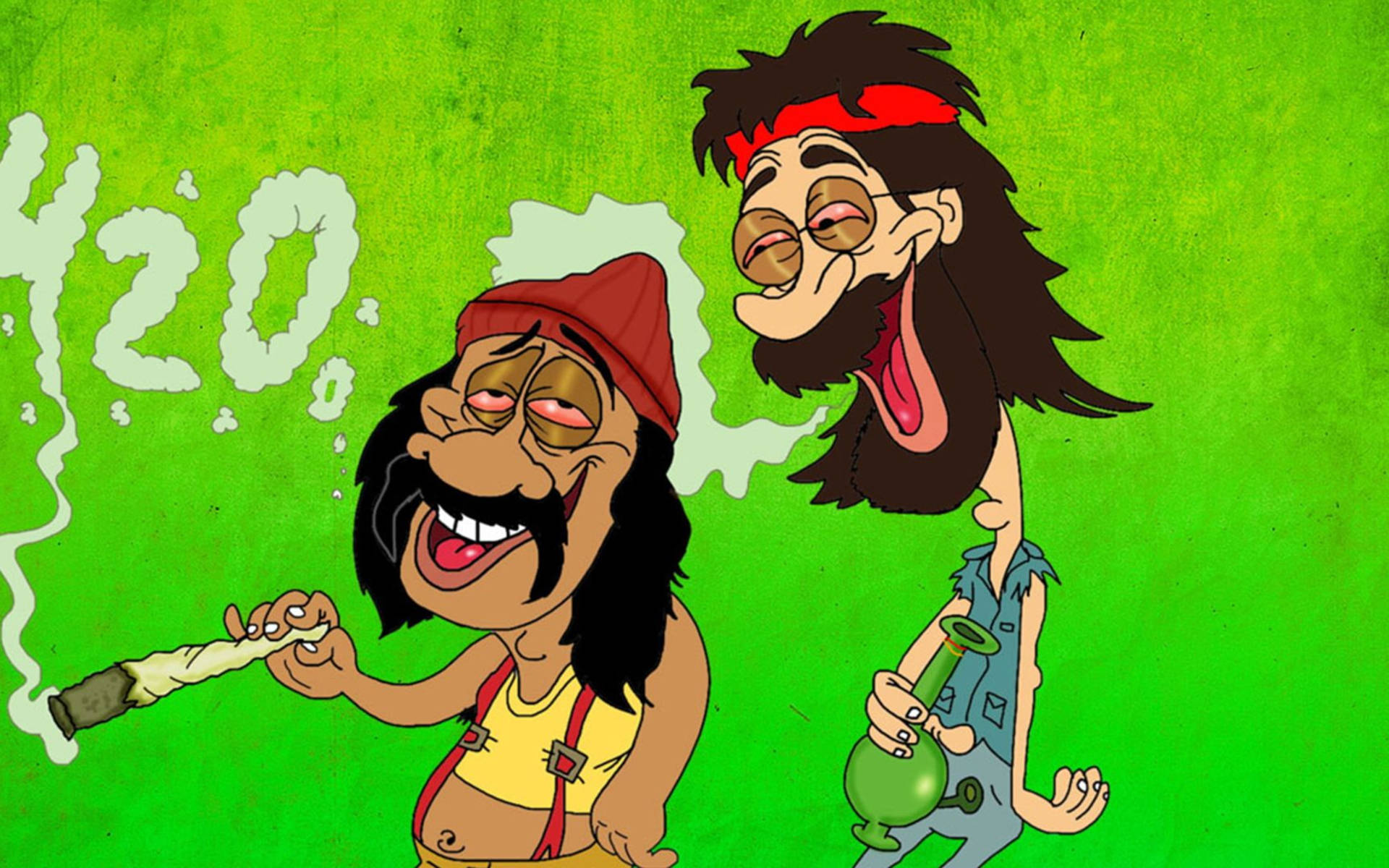 Hippies Smoking Weed Art Wallpaper