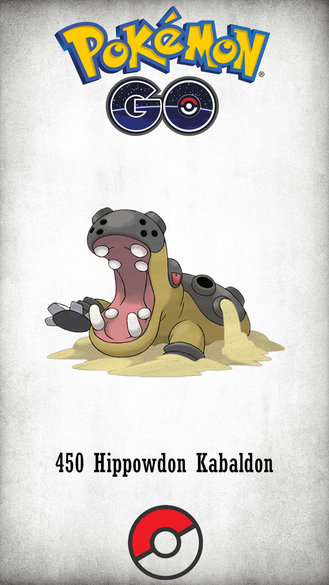 Hippowdonoch Pokémon Go. Wallpaper