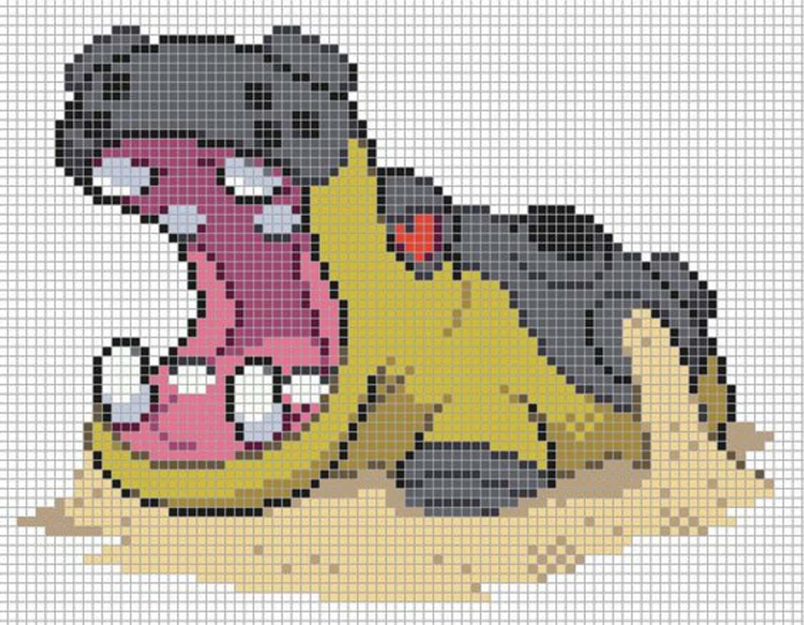 Hippowdon Pixel Art Wallpaper