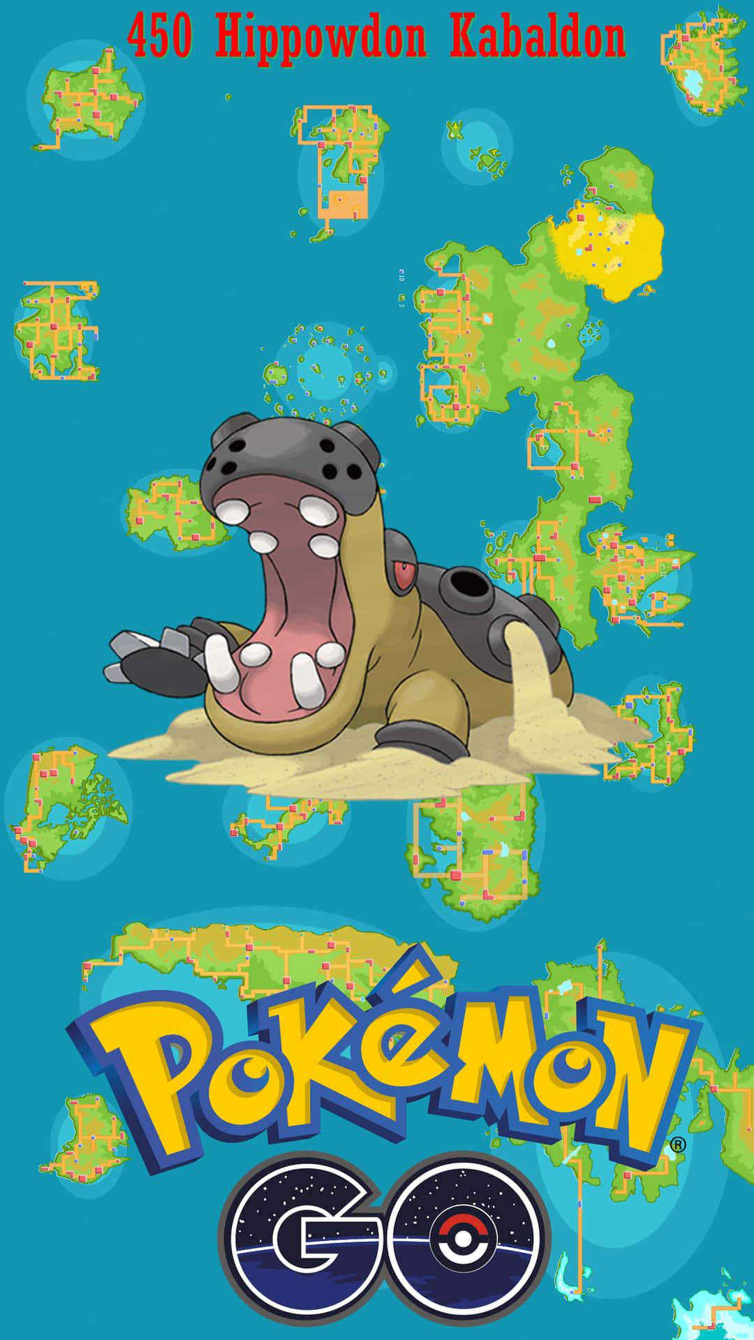 Hippowdon With Maps Wallpaper