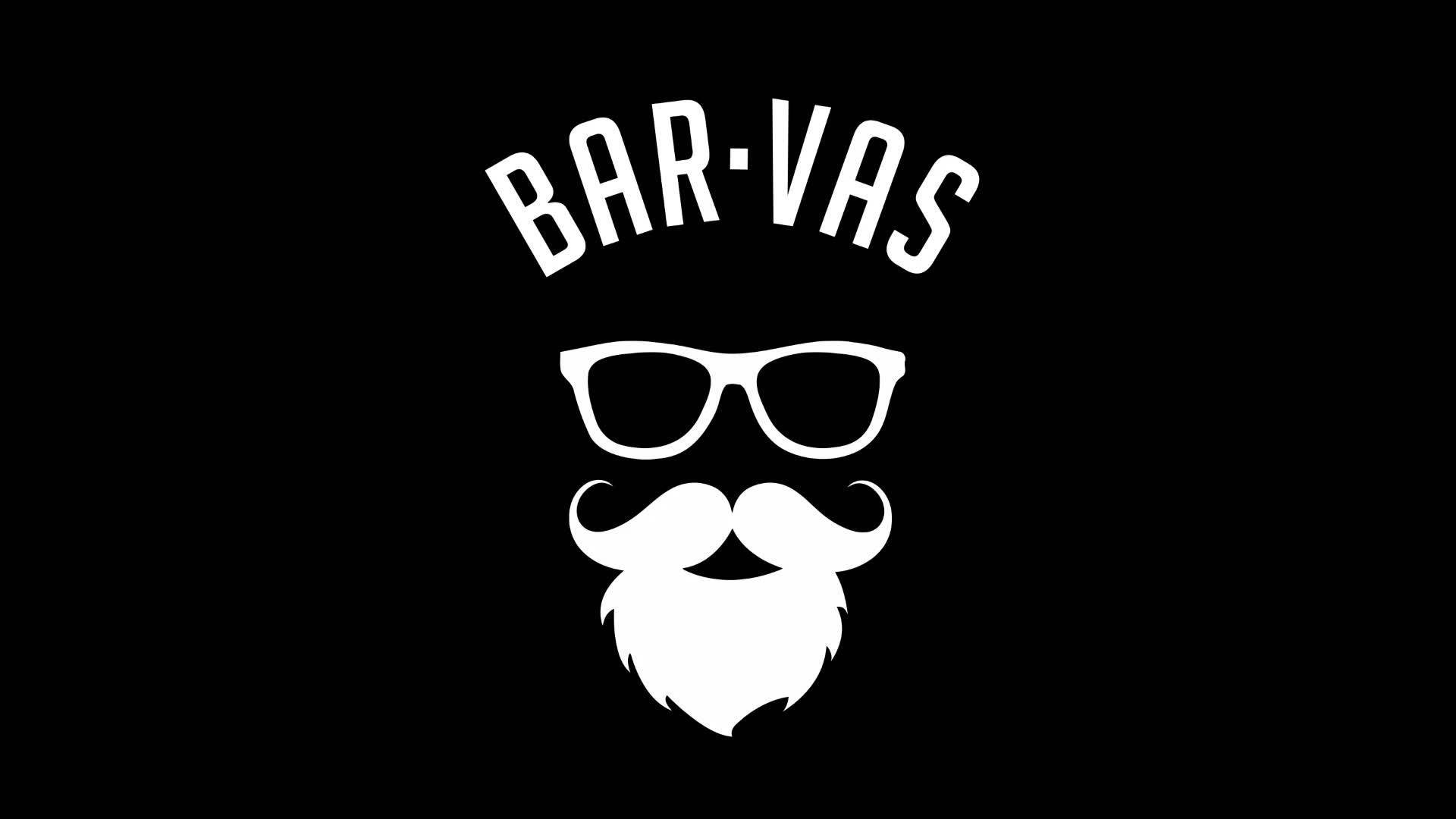 Hipster Bar Vas Beard Logo Wallpaper