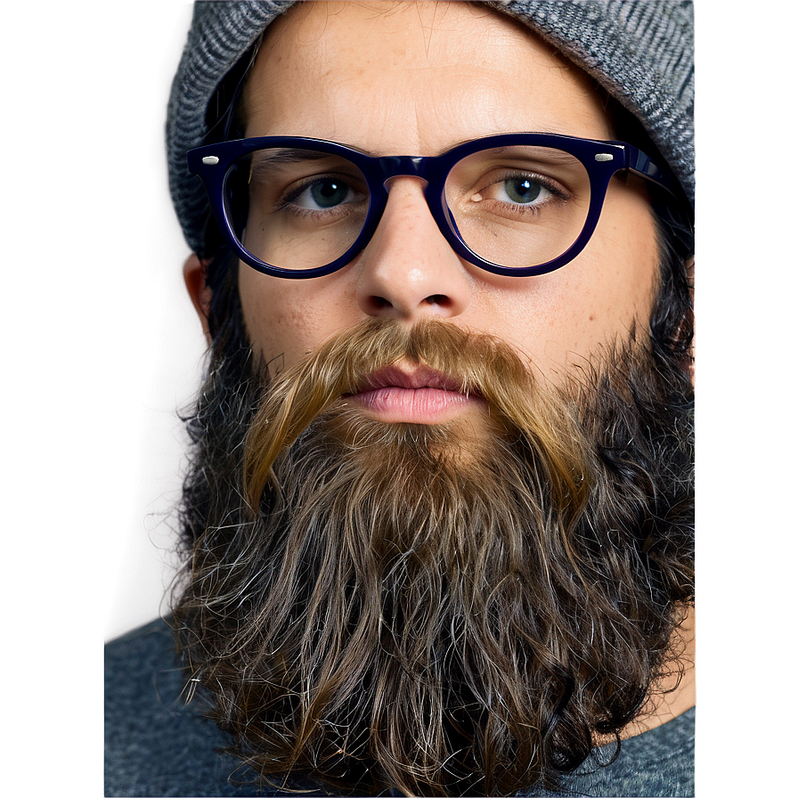 Hipster Beard Fashion Png 05042024 PNG