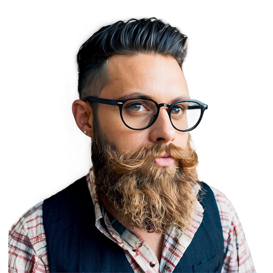 Hipster Beard Fashion Png Agx92 PNG