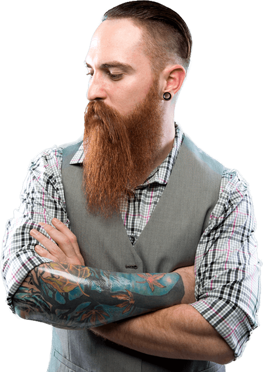 Hipster Manwith Beardand Tattoos PNG