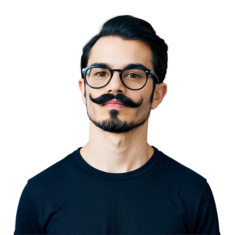 Hipster Thick Mustache Png 05042024 PNG