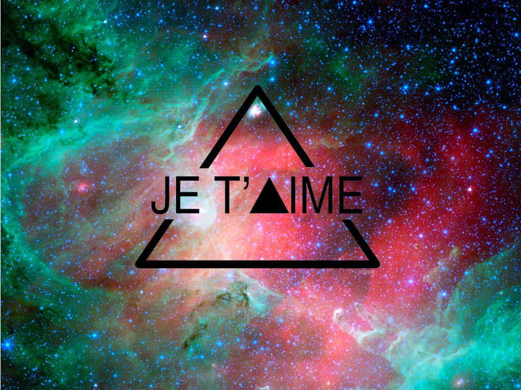 En trekant med ordet 'jet tid' i midten. Wallpaper