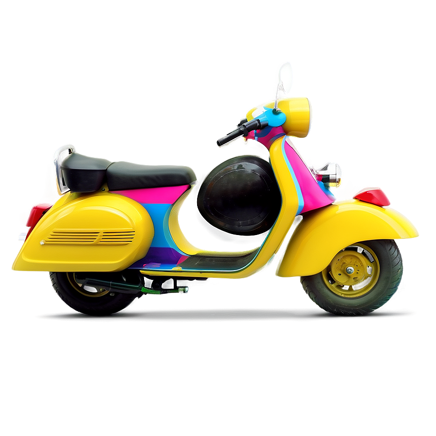 Hipster Vespa With Accessories Png Qam PNG