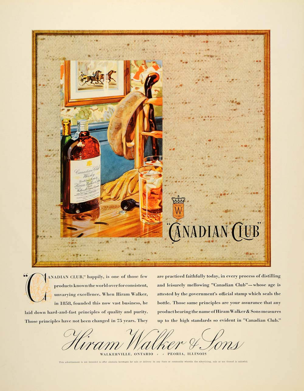 Hiram Walker And Sons Canadian Club Poster Picture