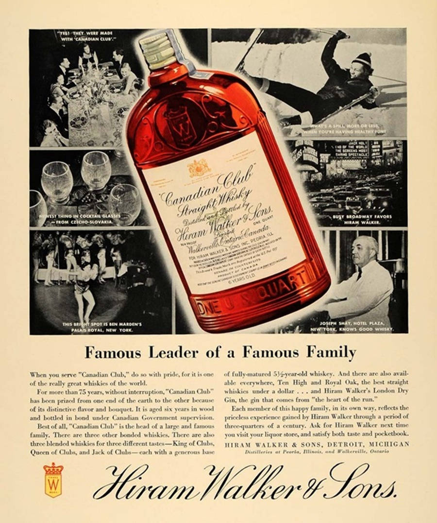 Hiram Walker And Sons Canadian Club Whiskey Ad Picture