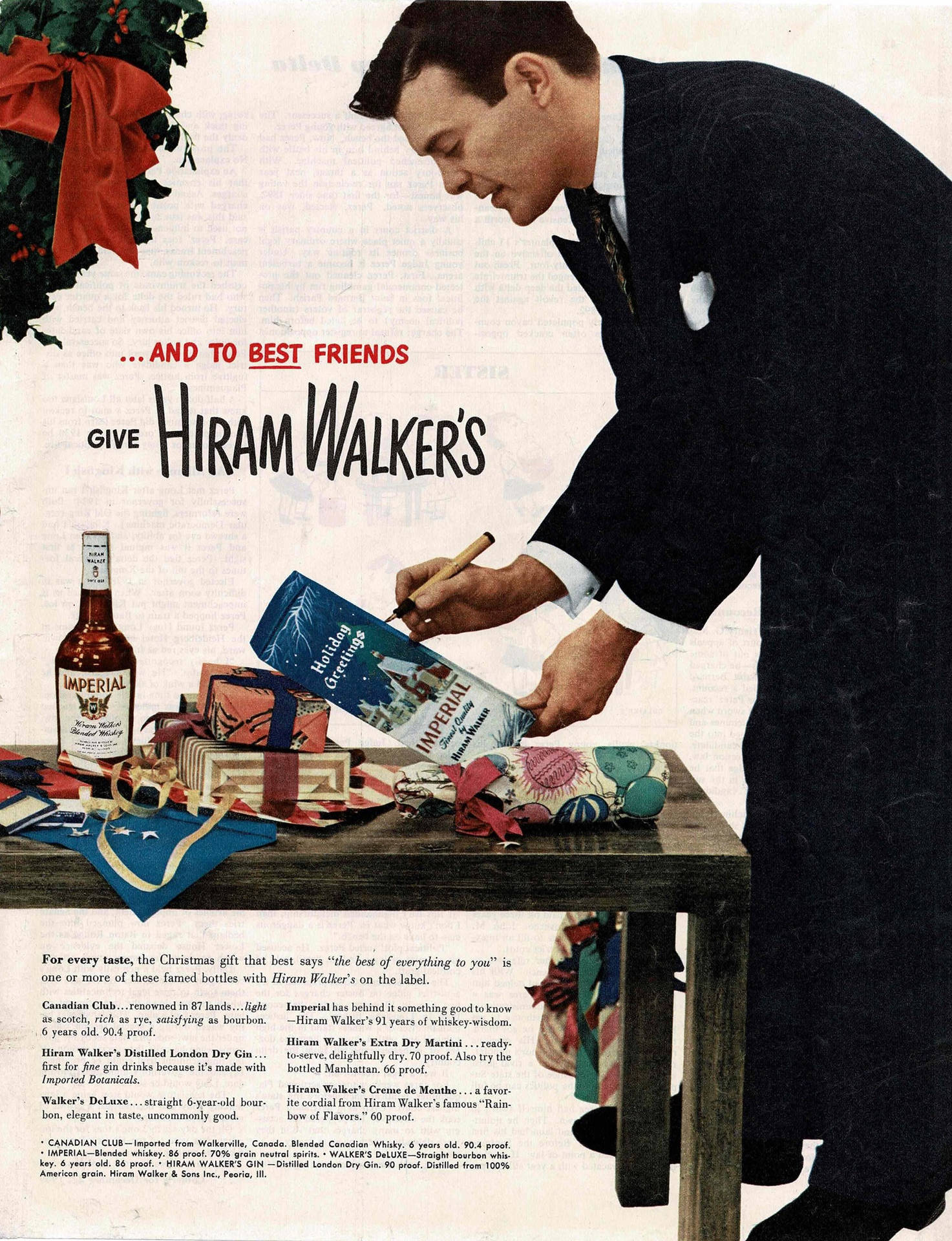 Hiram Walker Best Friend Gifts Ad Picture