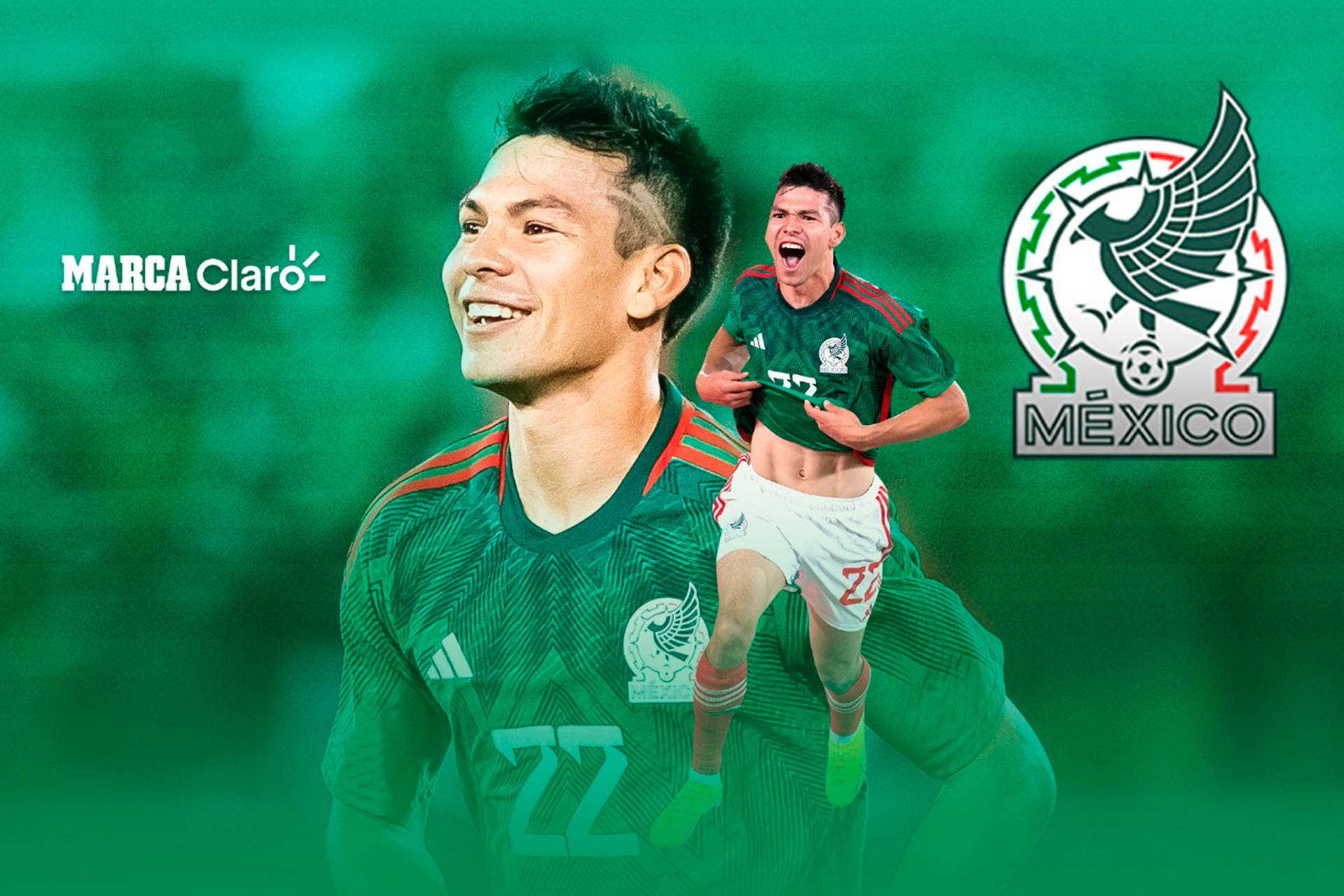 Hirving Green Mexico National Football Team Wallpaper
