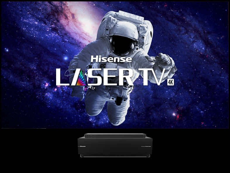 Hisense Laser T V4 K Astronaut Advertisement PNG