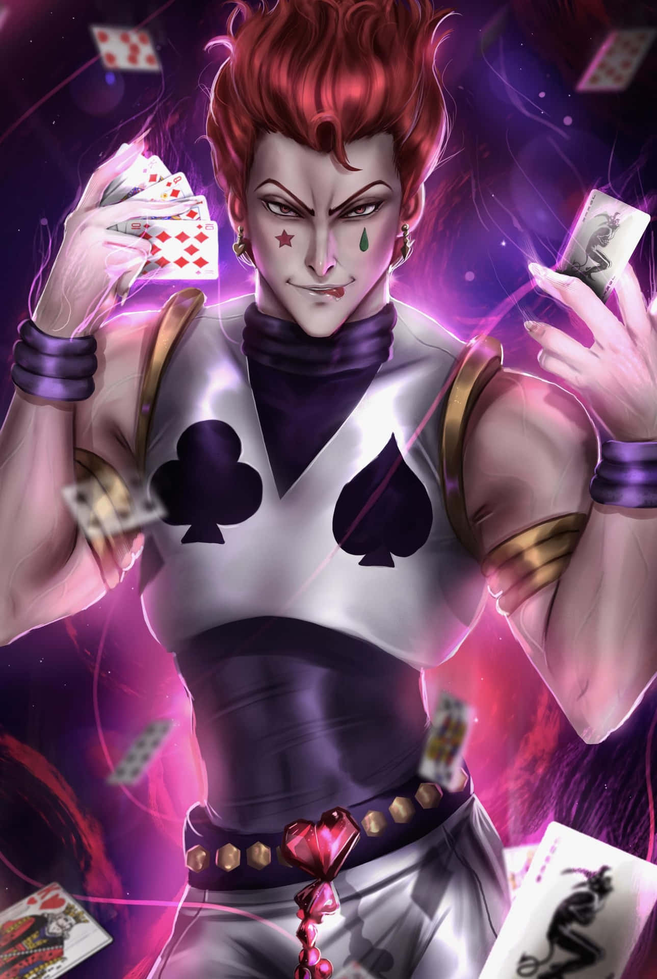 The infamous Hisoka, ready to show off his skills