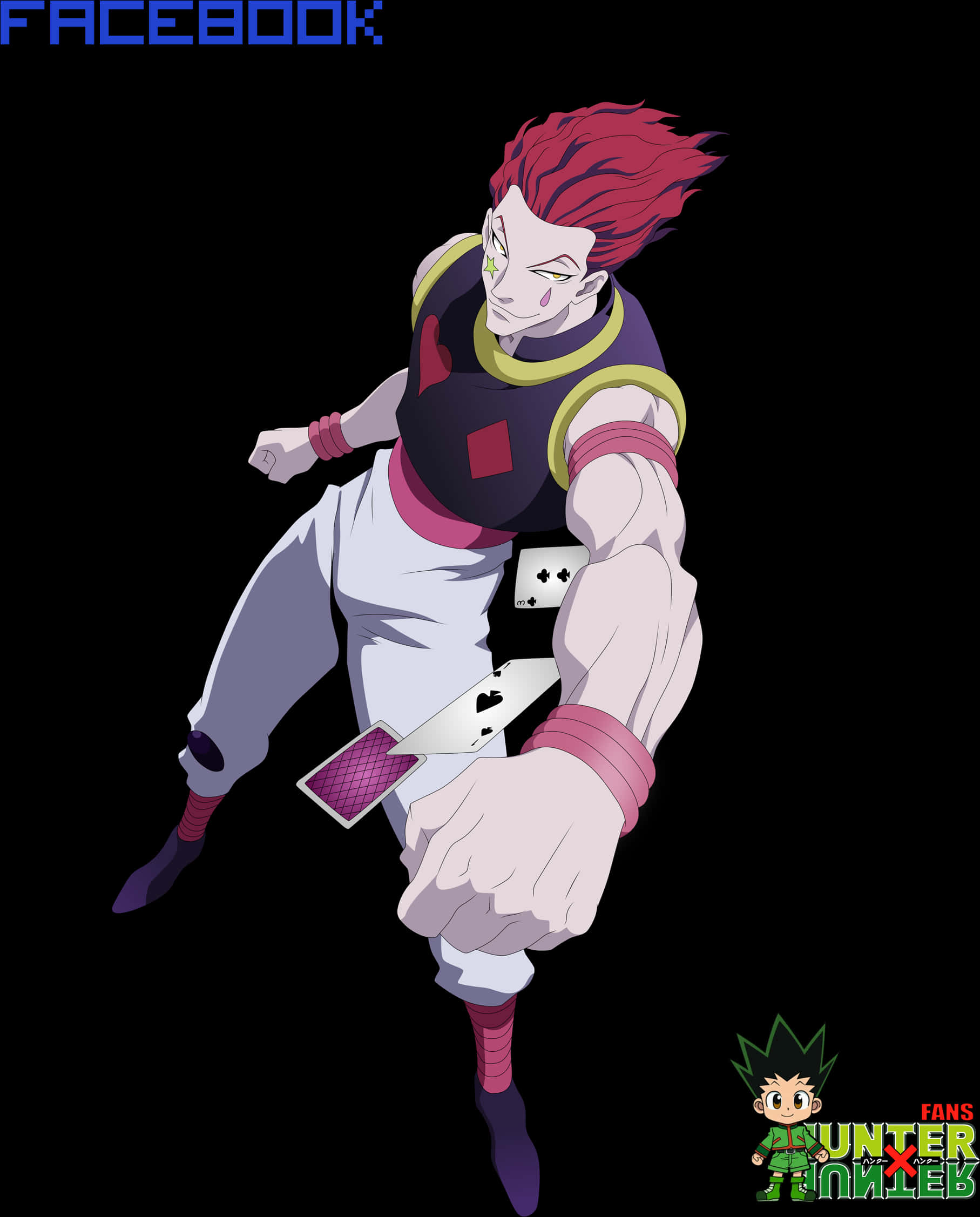 Hisoka Magicianwith Cards PNG