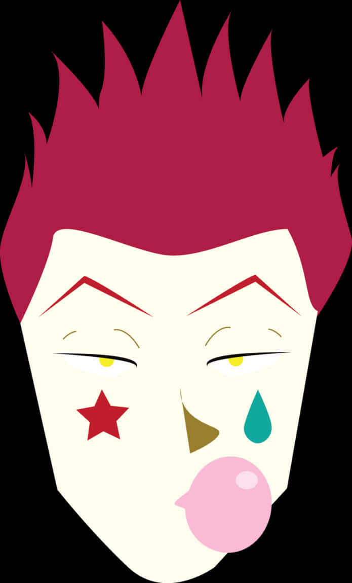 Hisoka Minimalist Art PNG