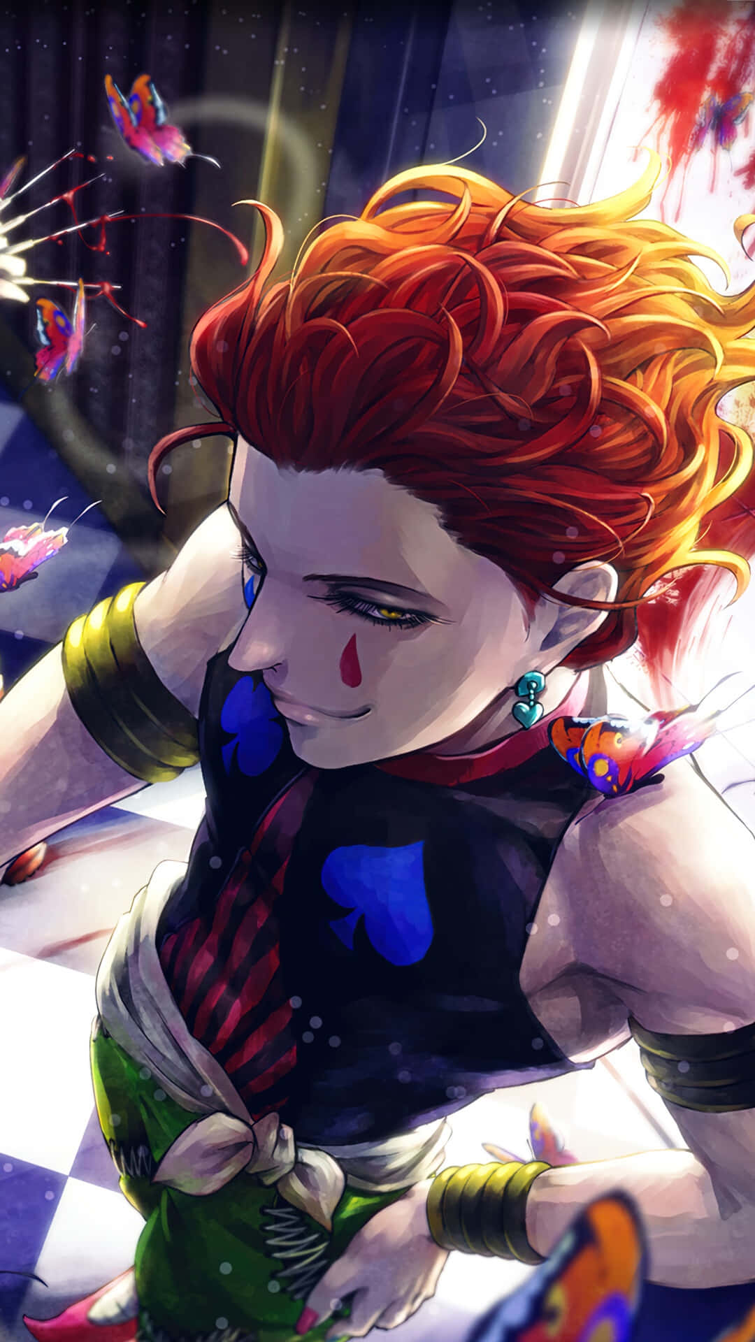 Hisoka Morow showing off his sinister smile Wallpaper