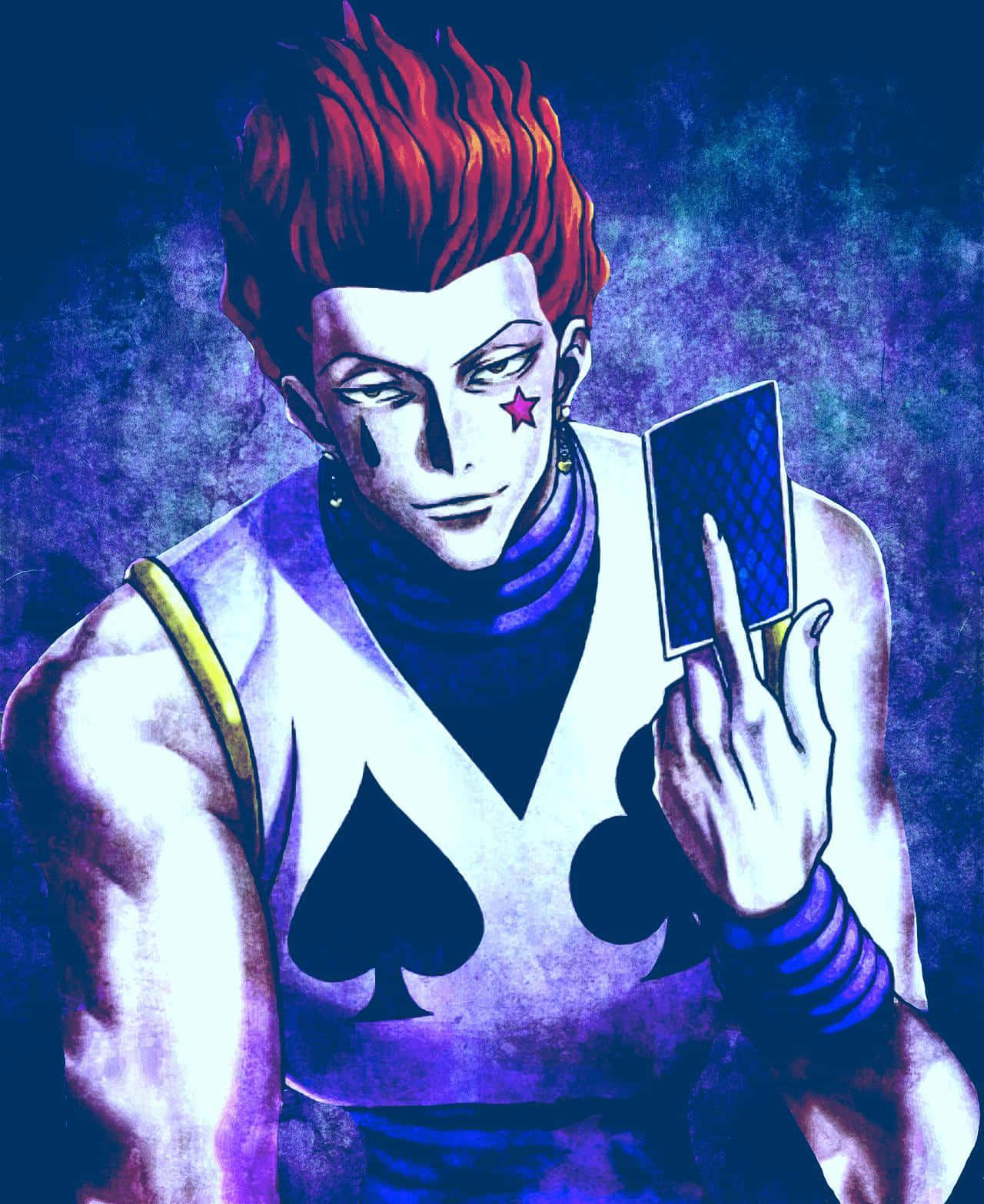 Hisoka Morow smirking in a battle stance Wallpaper