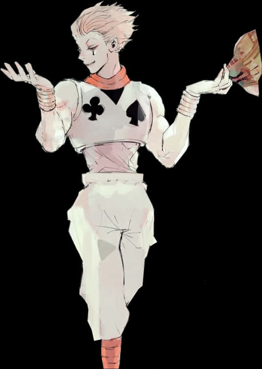 Hisoka Morow Playing Cards Illustration PNG