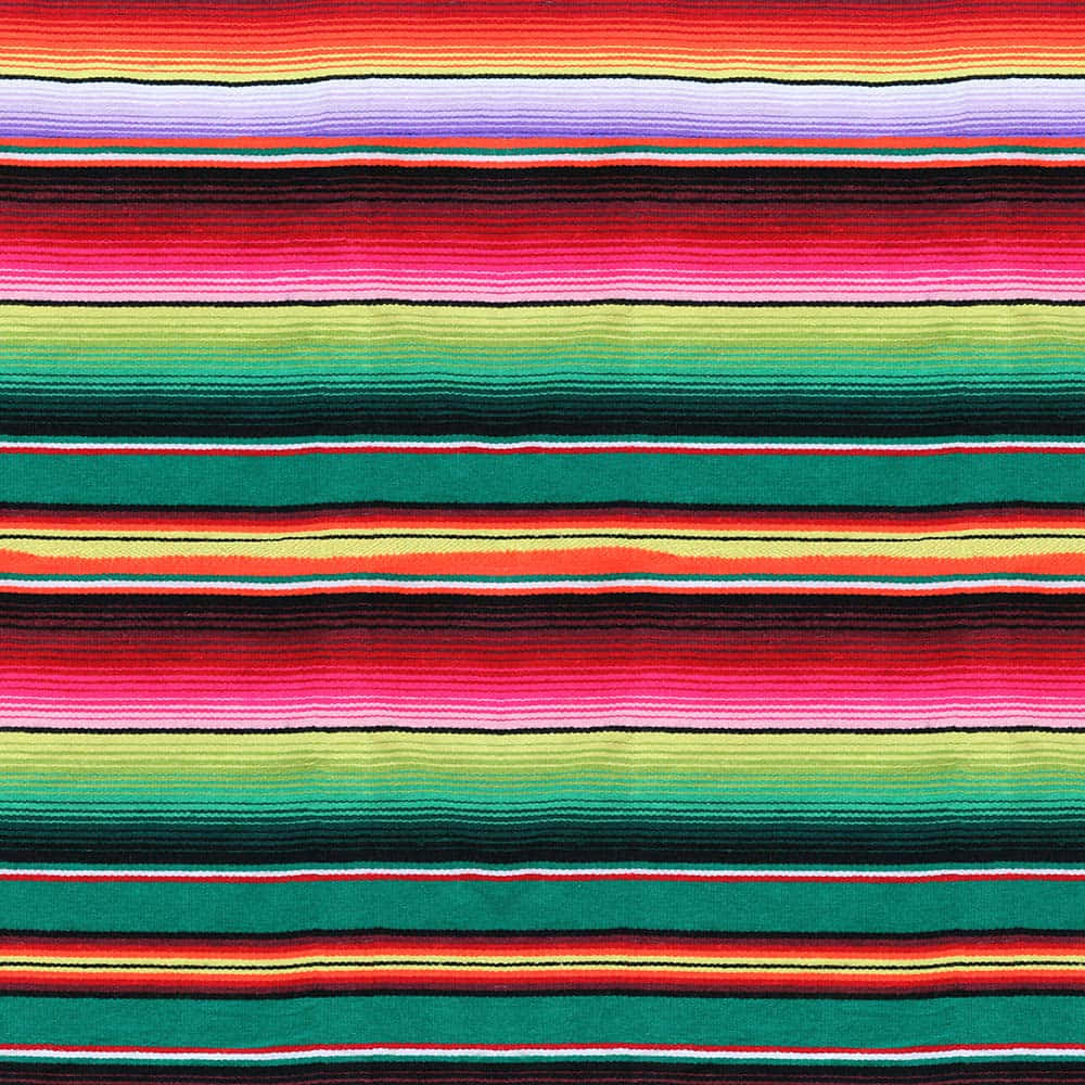 Enfärgglad Mexikansk Randig Tyg Wallpaper