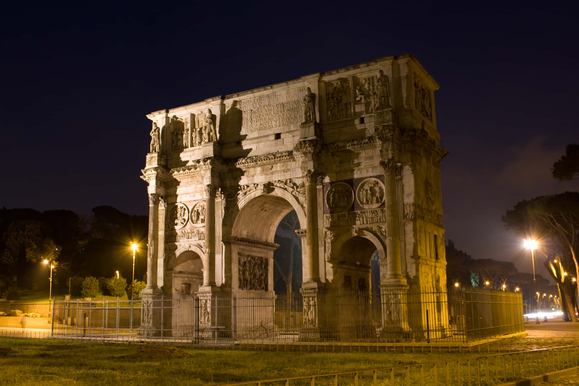 Historic Arch Of Constantine At Night Picture